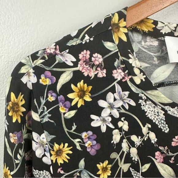 Les Reveries Open Back Liberty Floral Long Sleeve Mini Dress NWT Size Large - Picture 10 of 15